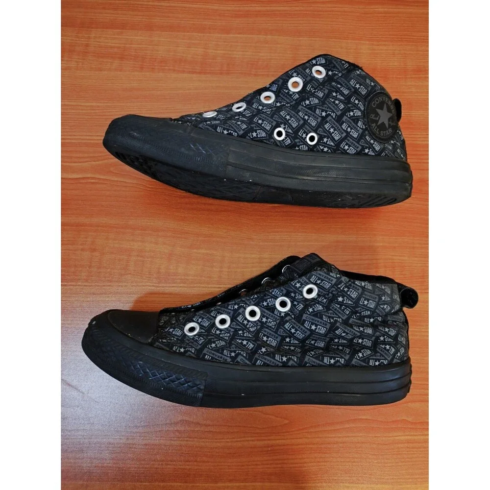 Boys Converse Grade School Chuck Taylor All Star Skater Shoes 4Y Mid Tops Logo